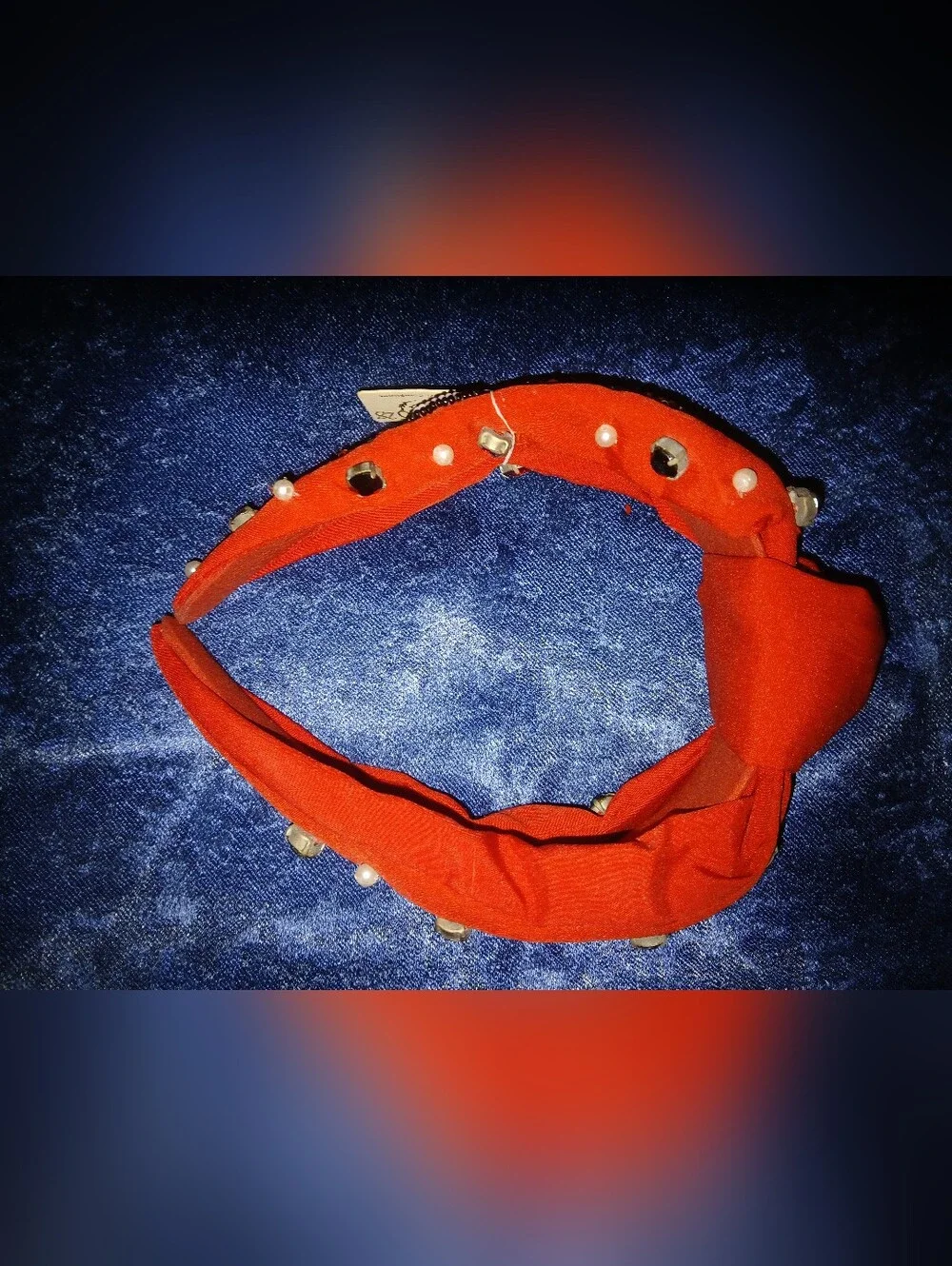 WOOF Headband / Game Day Beaded Rhinestone Pearl / Twist Top / Georgia / Gameday